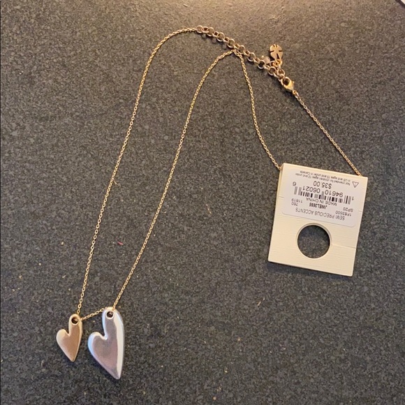 NEW double heart necklace/ Lucky Brand - Picture 8 of 10